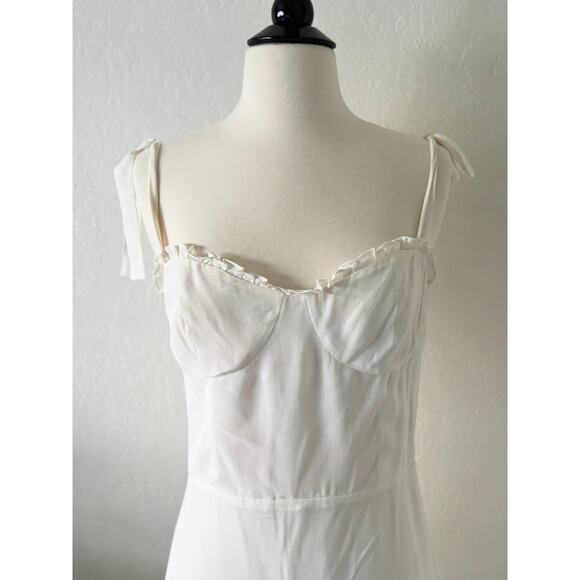 Reformation Christine White Dress Size 8 - Picture 5 of 12